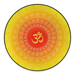 Indian Om Sign Print Round Floor Mat