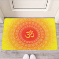 Indian Om Sign Print Rubber Doormat