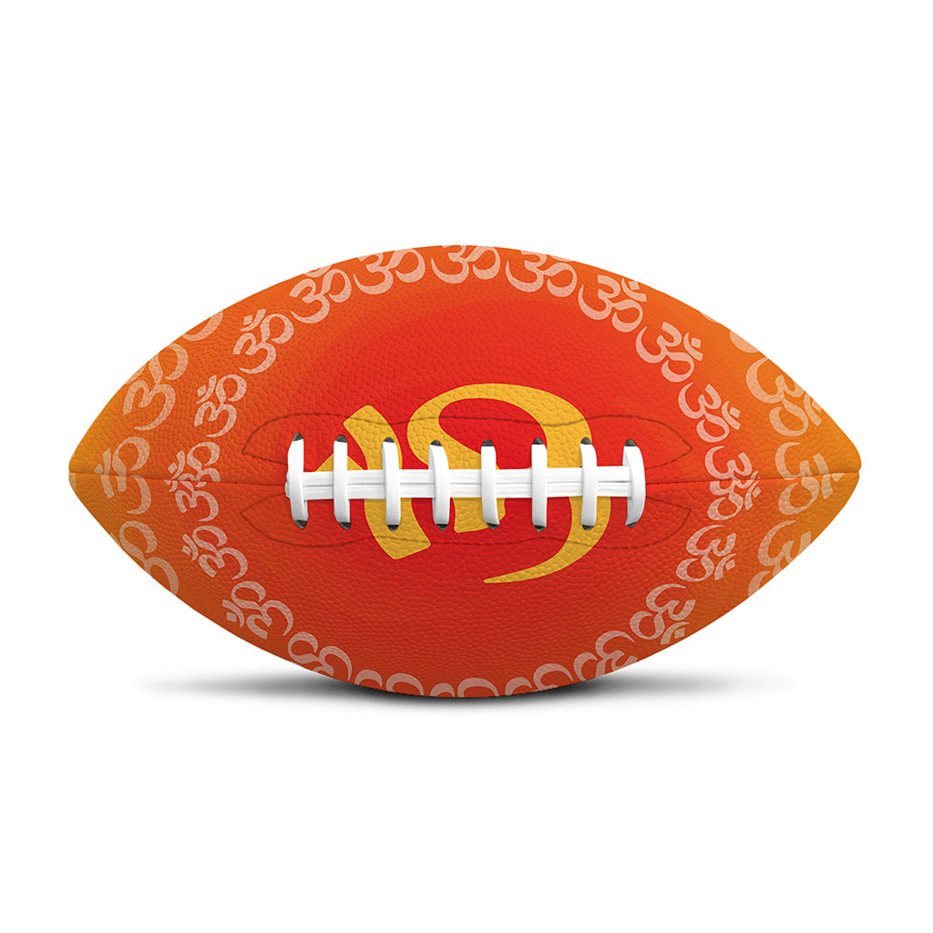 Indian Om Sign Print Rugby Ball