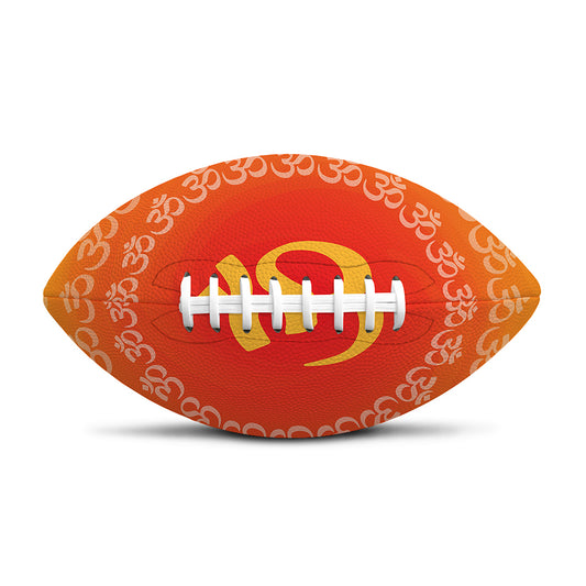 Indian Om Sign Print Rugby Ball