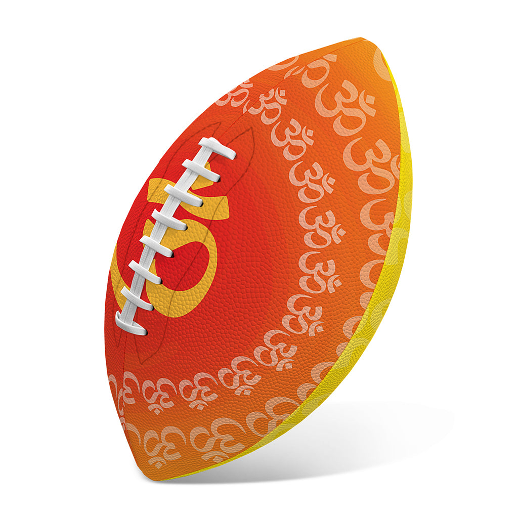 Indian Om Sign Print Rugby Ball