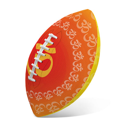Indian Om Sign Print Rugby Ball