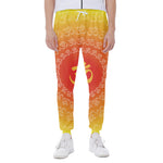 Indian Om Sign Print Scuba Joggers