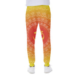 Indian Om Sign Print Scuba Joggers