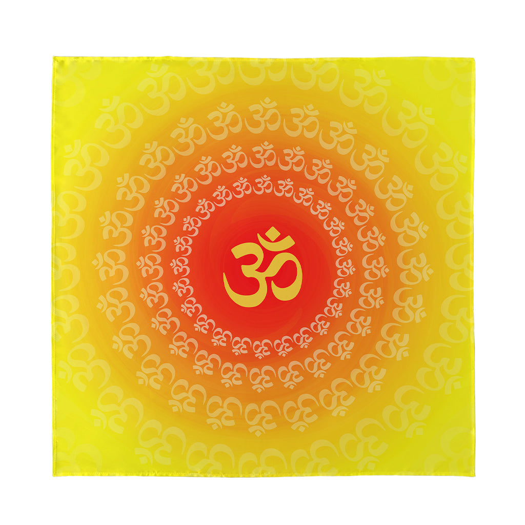 Indian Om Sign Print Silk Bandana