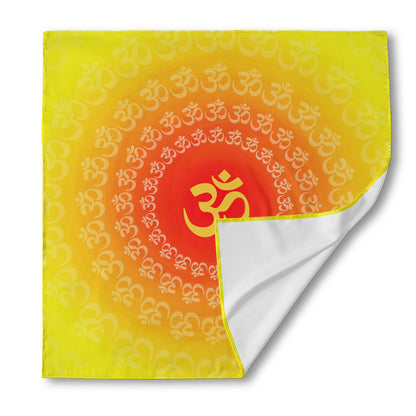 Indian Om Sign Print Silk Bandana