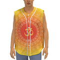 Indian Om Sign Print Sleeveless Baseball Jersey