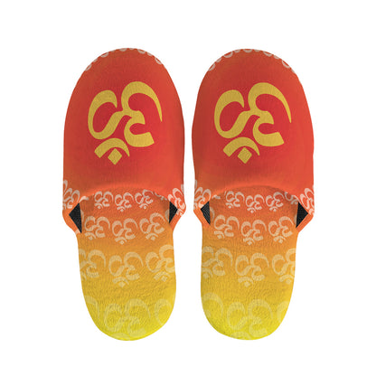 Indian Om Sign Print Slippers