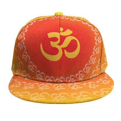 Indian Om Sign Print Snapback Cap