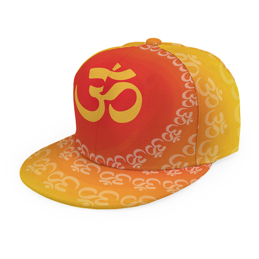 Indian Om Sign Print Snapback Cap