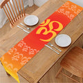 Indian Om Sign Print Table Runner