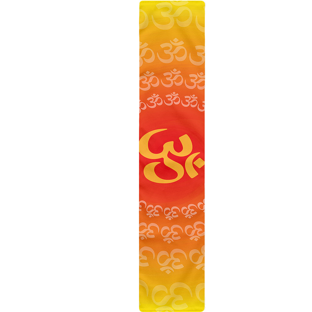 Indian Om Sign Print Table Runner