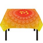 Indian Om Sign Print Tablecloth