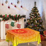 Indian Om Sign Print Tablecloth