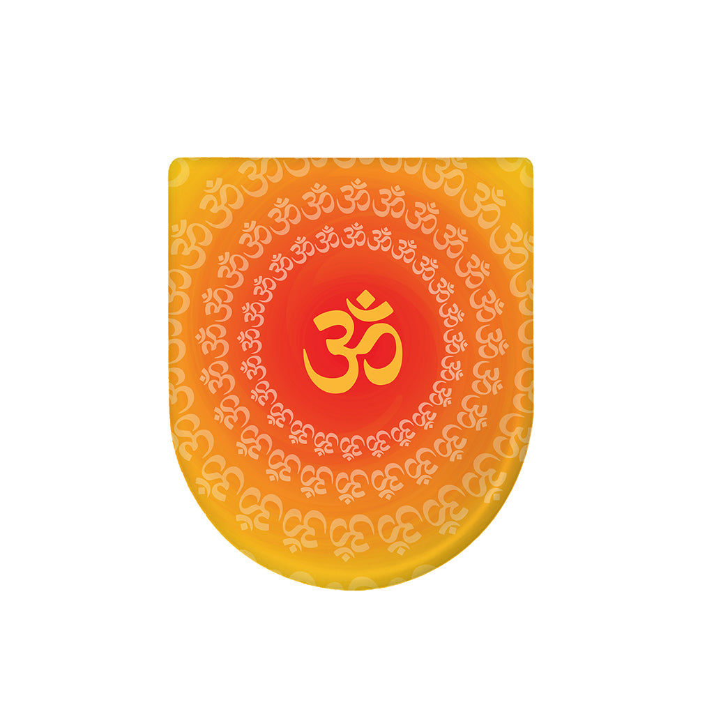 Indian Om Sign Print Toilet Lid Cover