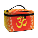 Indian Om Sign Print Travel Makeup Bag