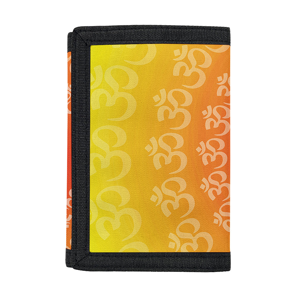 Indian Om Sign Print Trifold Wallet