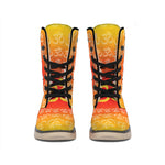 Indian Om Sign Print Winter Boots