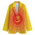 Indian Om Sign Print Women's Blazer