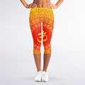 Indian Om Sign Print Women's Capri Leggings