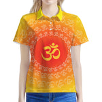 Indian Om Sign Print Women's Polo Shirt