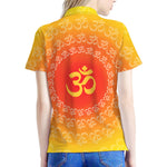 Indian Om Sign Print Women's Polo Shirt