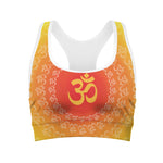 Indian Om Sign Print Women's Sports Bra