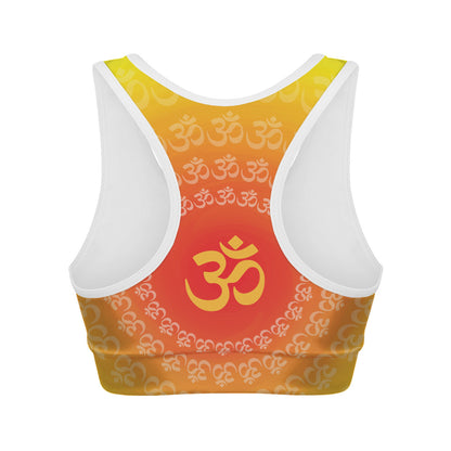 Indian Om Sign Print Women's Sports Bra