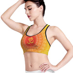 Indian Om Sign Print Women's Sports Bra