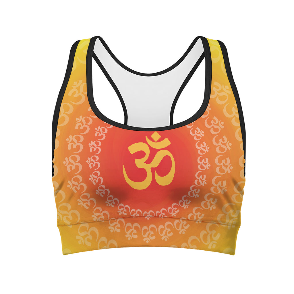 Indian Om Sign Print Women's Sports Bra