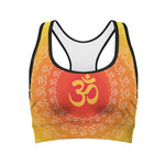 Indian Om Sign Print Women's Sports Bra