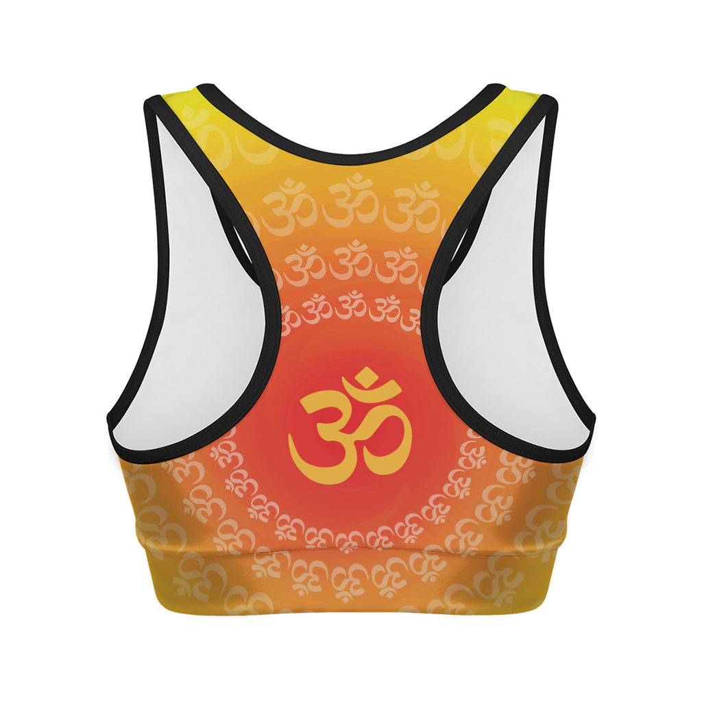 Indian Om Sign Print Women's Sports Bra