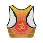 Indian Om Sign Print Women's Sports Bra
