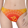 Indian Om Sign Print Women's Thong