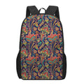 Indian Paisley Pattern Print 17 Inch Backpack