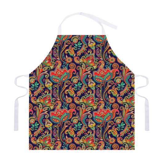 Indian Paisley Pattern Print Adjustable Apron