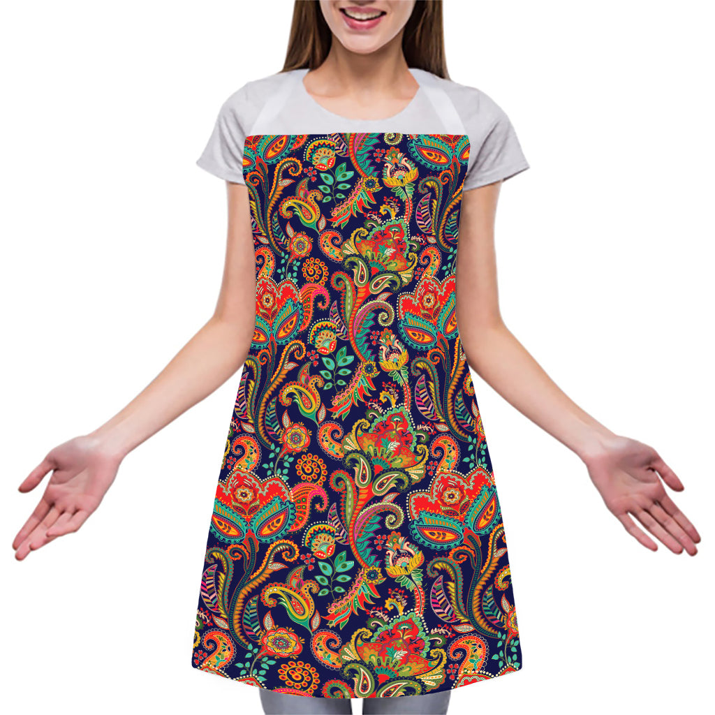 Indian Paisley Pattern Print Adjustable Apron