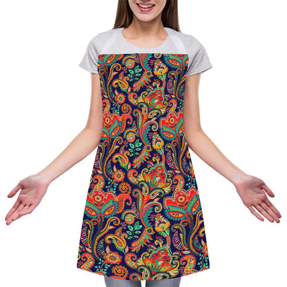 Indian Paisley Pattern Print Adjustable Apron