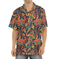 Indian Paisley Pattern Print Aloha Shirt
