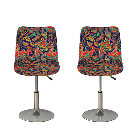 Indian Paisley Pattern Print Bar Stool Covers