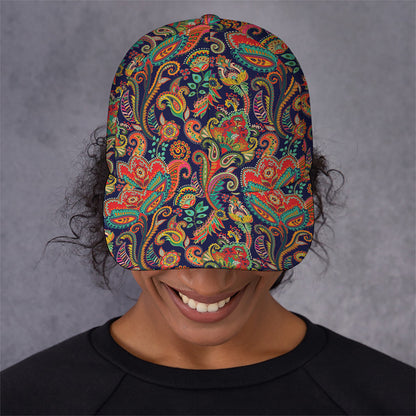 Indian Paisley Pattern Print Baseball Cap