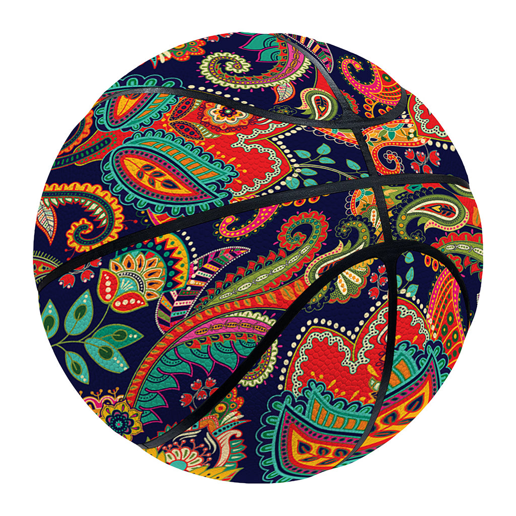 Indian Paisley Pattern Print Basketball