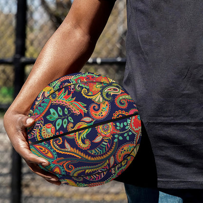 Indian Paisley Pattern Print Basketball