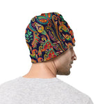 Indian Paisley Pattern Print Beanie