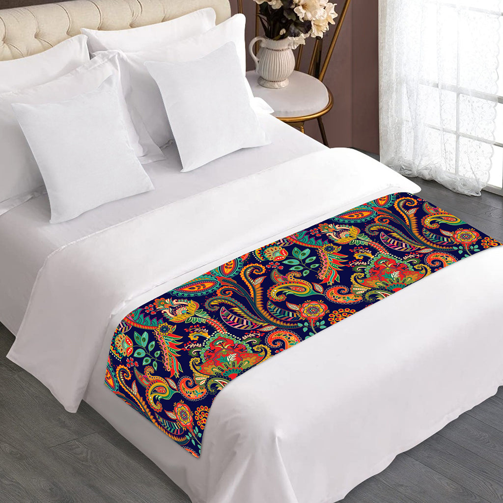 Indian Paisley Pattern Print Bed Runner