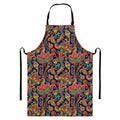 Indian Paisley Pattern Print Bib Apron With Pocket