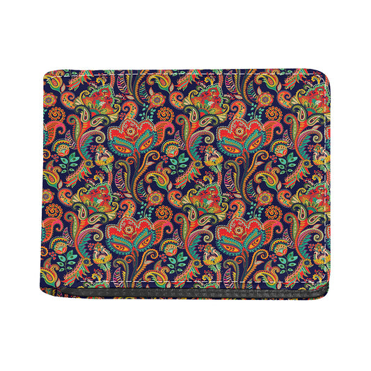 Indian Paisley Pattern Print Bifold Wallet