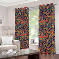 Indian Paisley Pattern Print Dimout Grommet Curtains