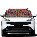 Indian Paisley Pattern Print Car Windshield Snow Cover