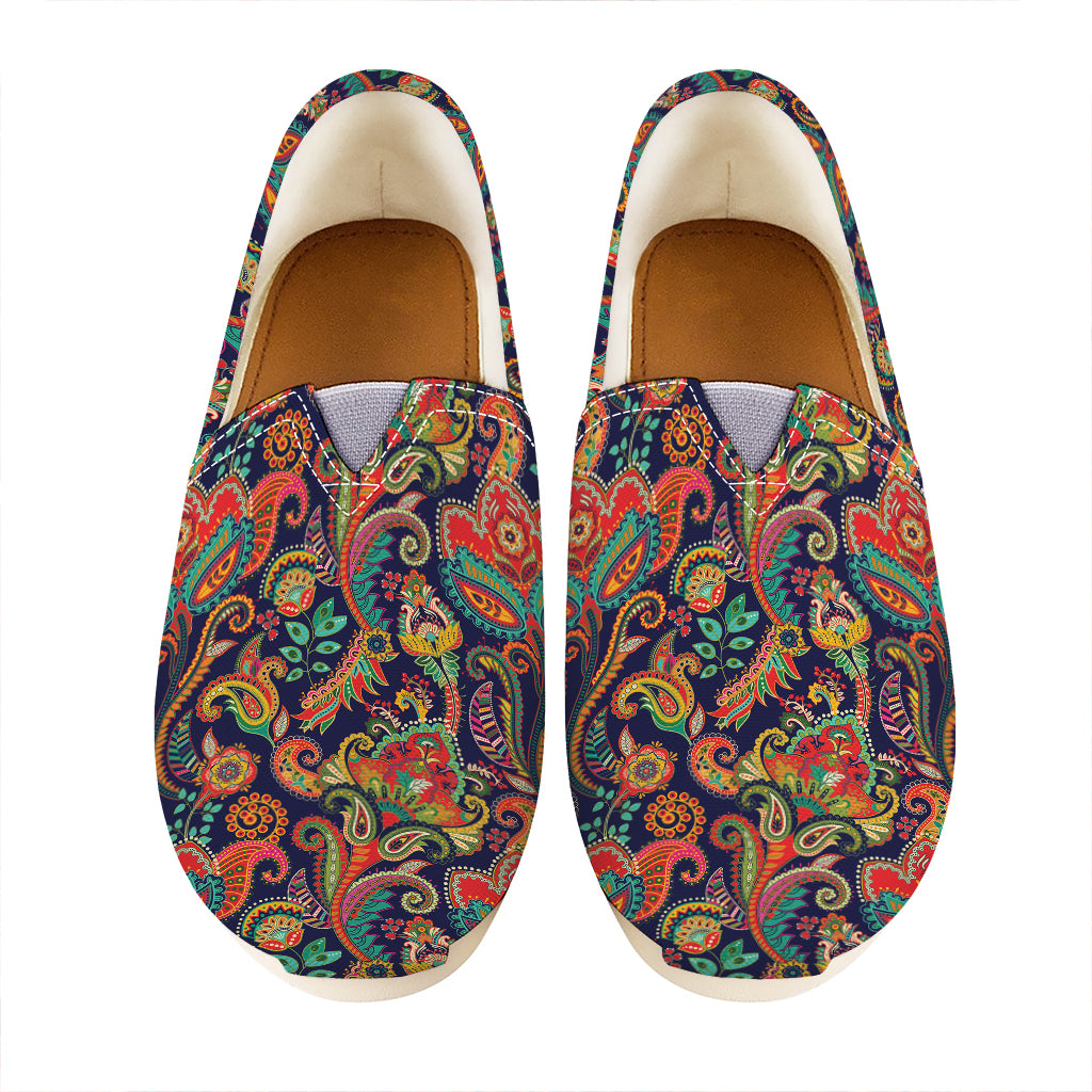 Indian Paisley Pattern Print Casual Shoes